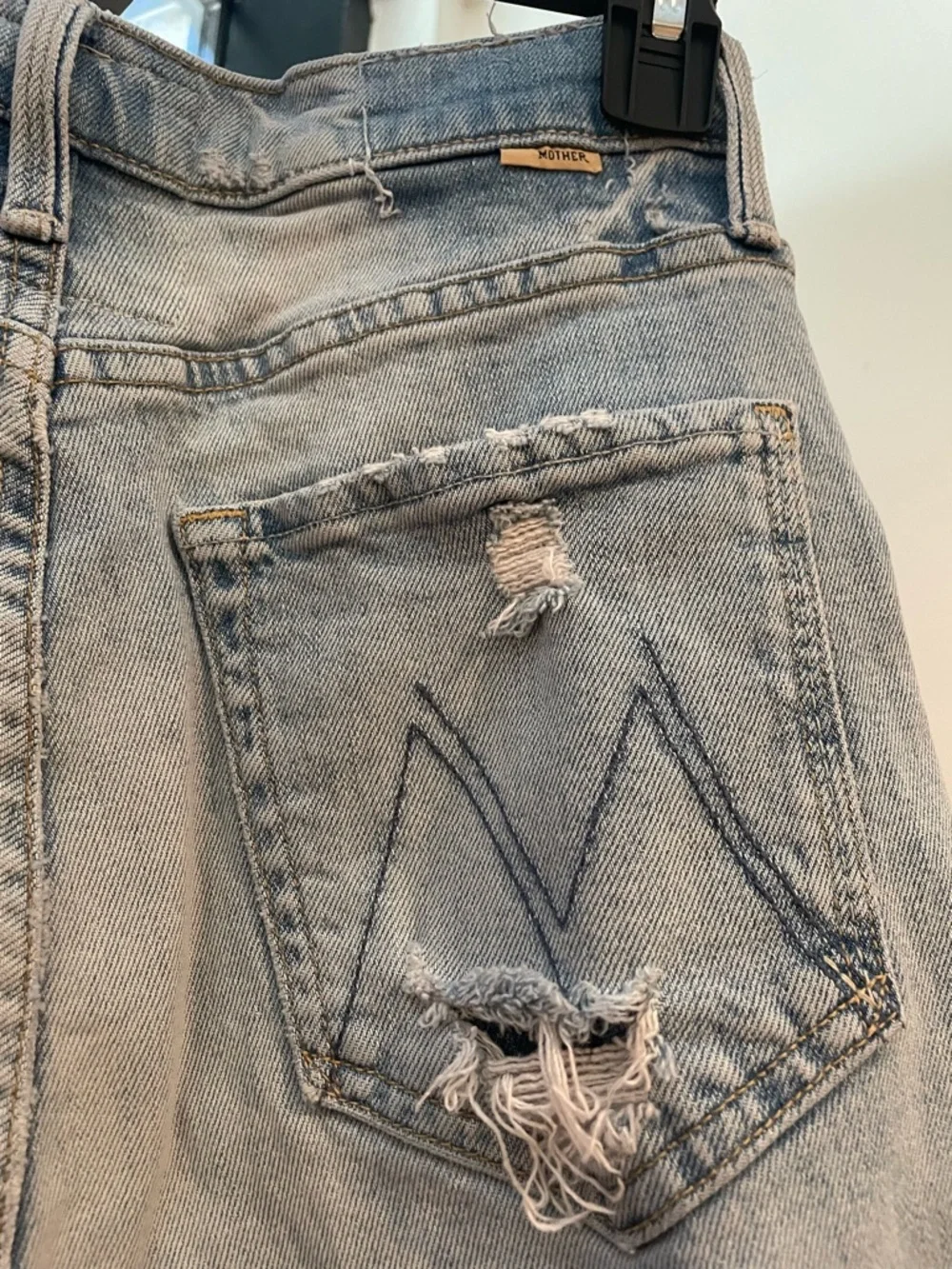 Mother High-Rise Light Wash Distressed Women’s Jeans - Picture 6 of 7